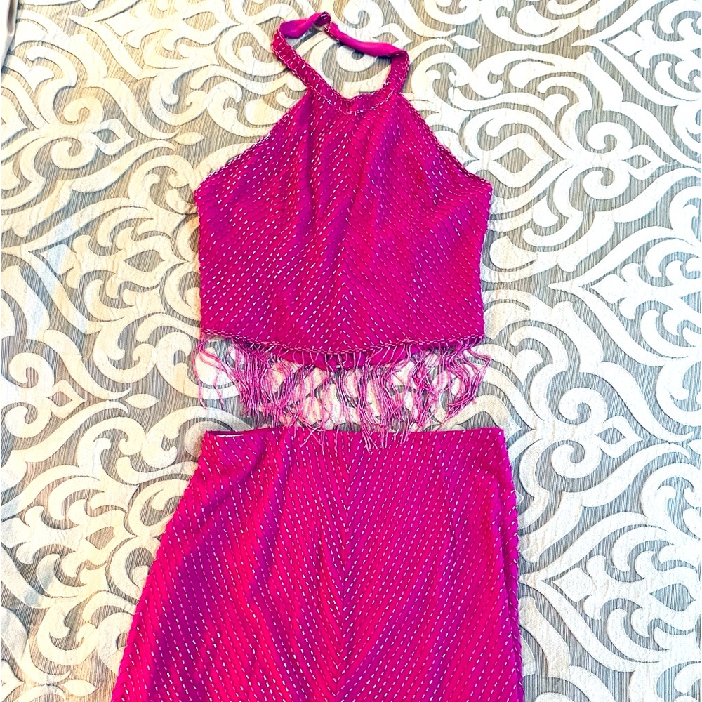 Cache All Sequined Two Piece Prom Dress - image 1